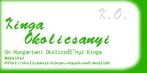 kinga okolicsanyi business card